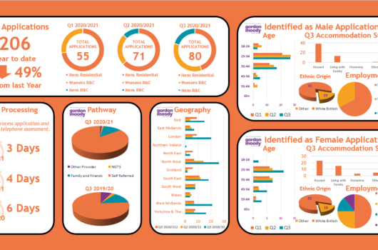 Gordon Moody Pie chart details -Gordon Moody